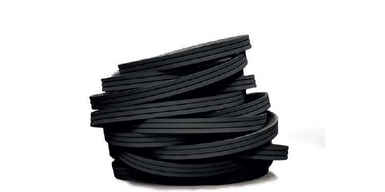 harvester belt stacked on top of itself