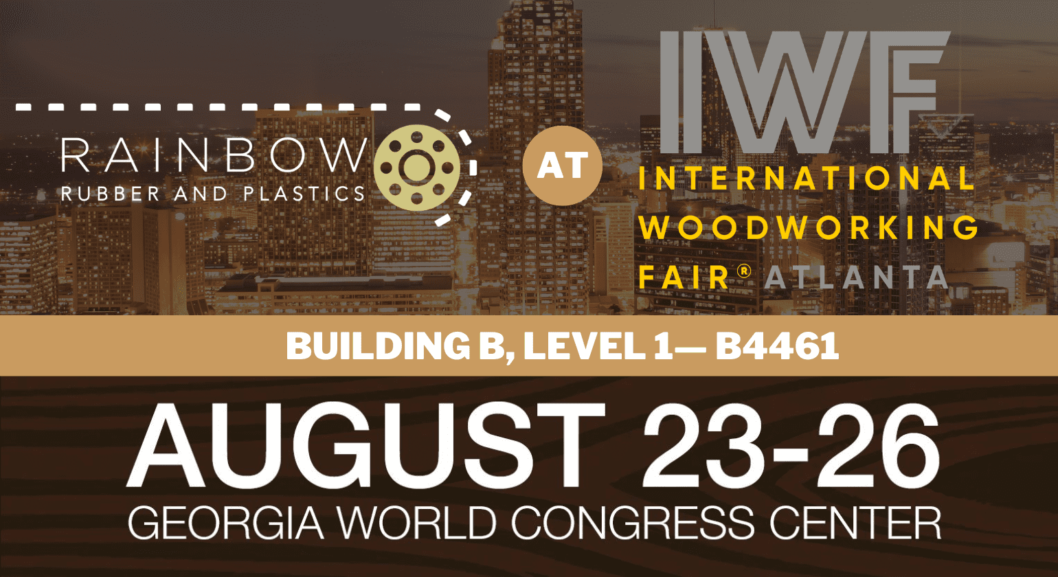 Meet Rainbow Rubber & Plastics at the Atlanta International Woodworking Fair on August 23-26